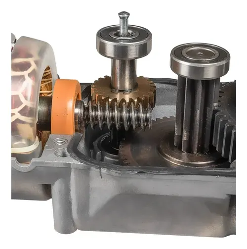 Kit motor para portón levadizo — detalle de engranajes